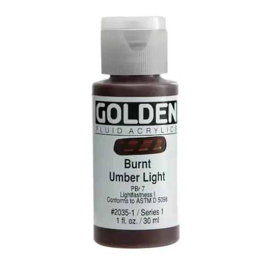 Golden&reg; 1oz. Fluid Acrylics Burnt Umber Light {1}