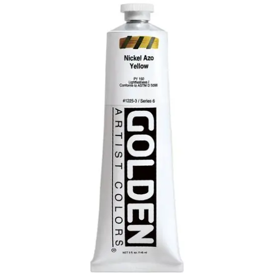 Golden&reg; Heavy Body Acrylic Paint, 5oz. 1225 Nickel Azo Yellow {1}