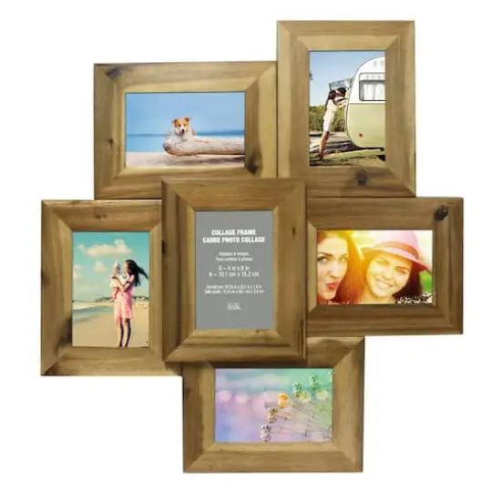 6 Opening 4" x 6" Natural Collage Frame by Studio D&eacute;cor&reg; {1}