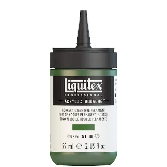 Liquitex&reg; Professional Acrylic Gouache&trade; Paint, 2oz. Hooker's Green Hue Permanent {4}