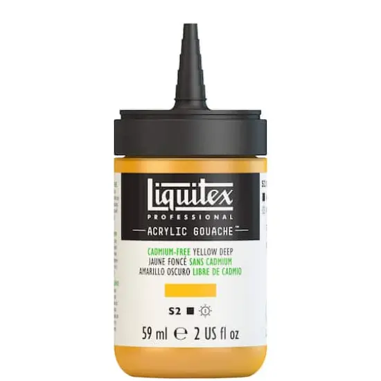 Liquitex® Professional Acrylic Gouache™ Paint, 2oz. Cadmium-Free Yellow Deep {4}