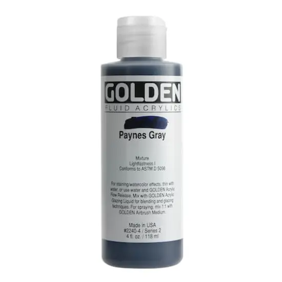Golden&reg; 4oz. Fluid Acrylics Paynes Gray {1}
