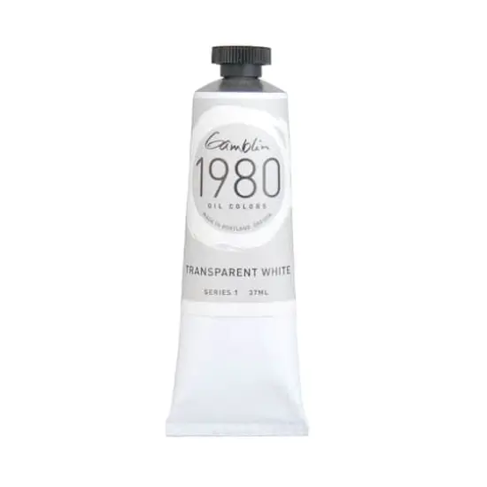 Gamblin 1980 Oil Color, 37mL Transparent White {1}