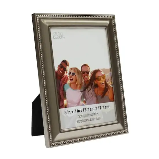 Simply Essentials&trade; Brushed Silver Beaded Frame by Studio D&eacute;cor&reg; {6}