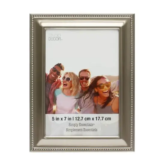 Simply Essentials&trade; Brushed Silver Beaded Frame by Studio D&eacute;cor&reg; {1}