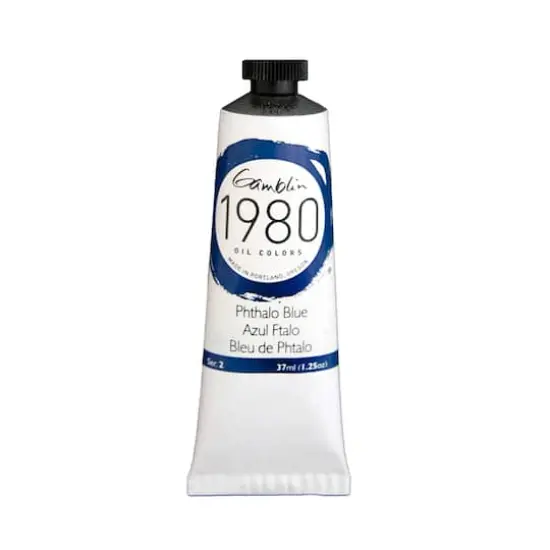 Gamblin 1980 Oil Color, 37mL Phthalo Blue {1}
