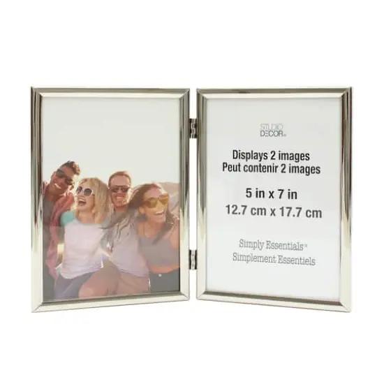 Simply Essentials™ 5" x 7" Polished Silver Hinged Frame by Studio Décor® {1}