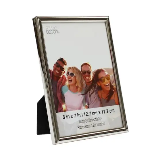 Simply Essentials&trade; 5" x 7" Polished Silver Frame by Studio D&eacute;cor&reg; {5}