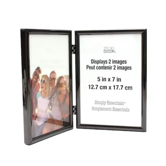 Simply Essentials&trade; 5" x 7" Black Hinged Metal Frame by Studio D&eacute;cor&reg; {4}