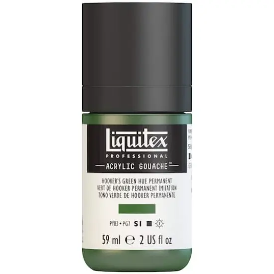 Liquitex&reg; Professional Acrylic Gouache&trade; Paint, 2oz. Hooker's Green Hue Permanent {1}