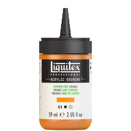 Liquitex&reg; Professional Acrylic Gouache&trade; Paint, 2oz. Cadmium-Free Orange {4}