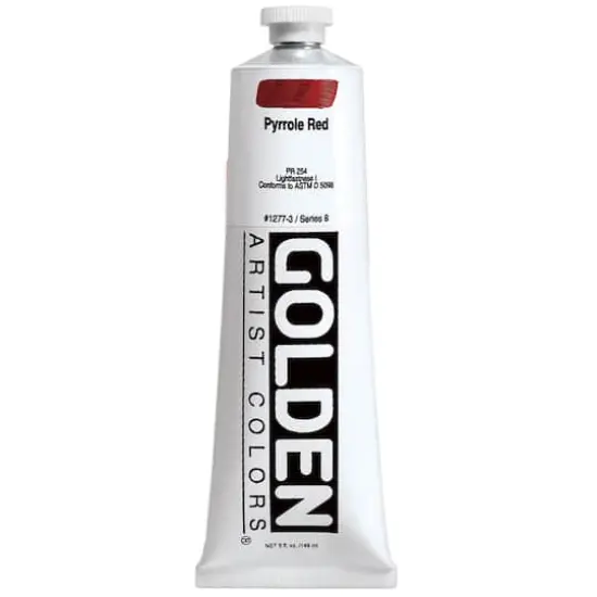 Golden&reg; Heavy Body Acrylic Paint, 5oz. 1277 Pyrrole Red {1}