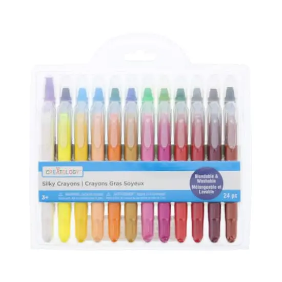 Silky Crayons By Creatology&trade;, 24 Pack {3}