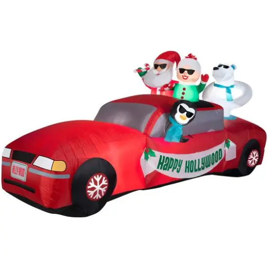 10ft. Airblown&reg; Inflatable Christmas Santa & Mrs. Claus Limo Ride Scene  {1}