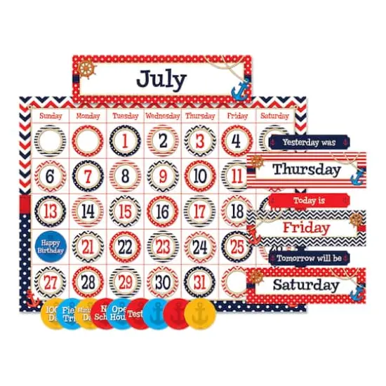 Teacher Created Resources Nautical Calendar Bulletin Board Display Set {1}