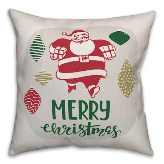 Designs Direct Vintage Merry Christmas 18x18 Throw Pillow {1}