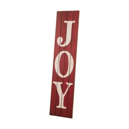 Glitzhome&reg; 42" Joy Christmas Wooden Porch Sign {8}