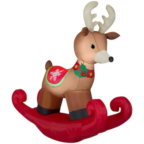 6ft. Airblown&reg; Inflatable Christmas Rocking Reindeer  {1}