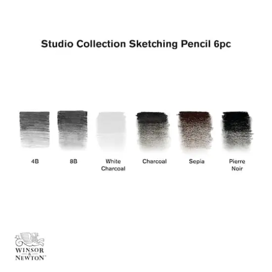 Winsor & Newton&trade; Studio Collection&trade; Sketching Pencil 6pc Tin Set {6}