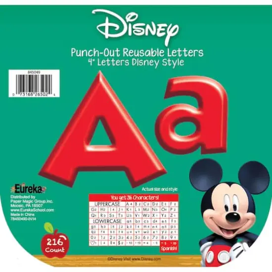 Mickey Mouse Clubhouse&reg; 4" Red Punch Out Reusable Letters {1}