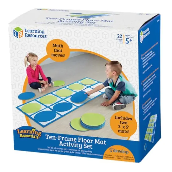 Learning Essentials&trade; Ten-Frame Floor Mat Activity Set {1}