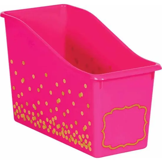 Teacher Created Resources Confetti Plastic Book Bin, 3ct. Black {2}