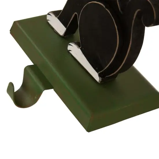 Glitzhome&reg; Wooden & Metal Cat Christmas Stocking Holder {4}