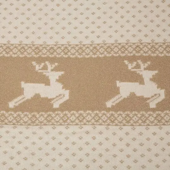 Glitzhome&reg; White Knited Acrylic Throw Blanket with Tassels {9}