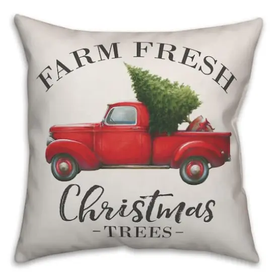 Designs Direct Farm Fresh Christmas Trees 18x18 Throw Pillow {1}