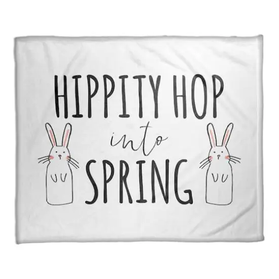 Hippity Hop Into Spring Throw Blanket {1}