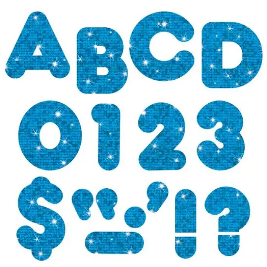 4" Uppercase Sparkle Ready Letters&reg; Blue Sparkle {2}