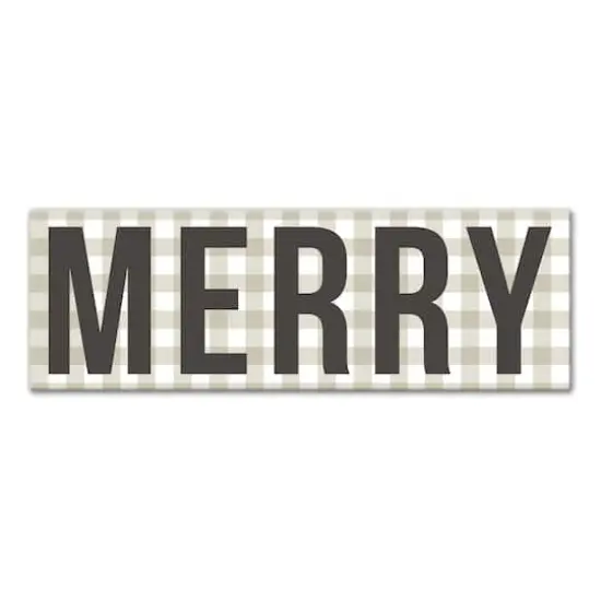 Plaid Merry Canvas Wall Art {1}