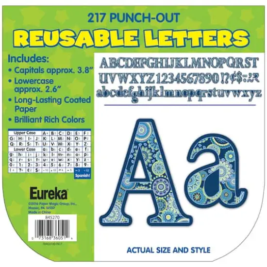 Blue Harmony Circle Punch Out Reusable Letters {1}