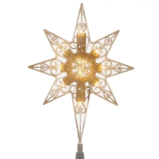 11" Bethlehem Star Tree Topper With Warm White LED Bulbs {1}