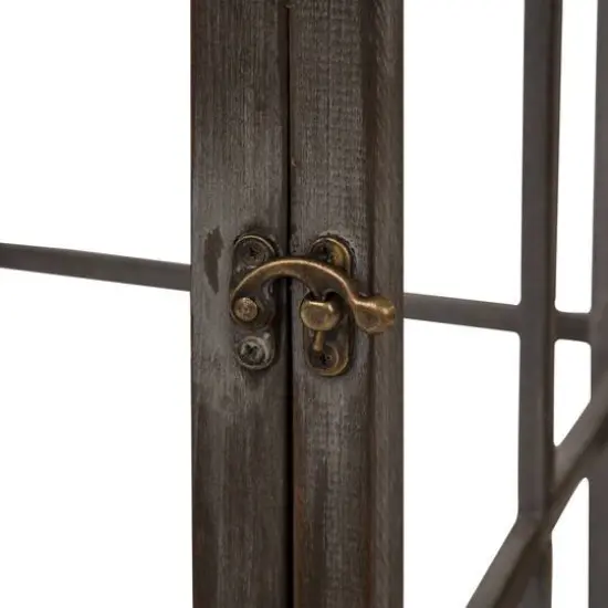 Glitzhome&reg; Oversized Wood & Metal Lantern Set {7}