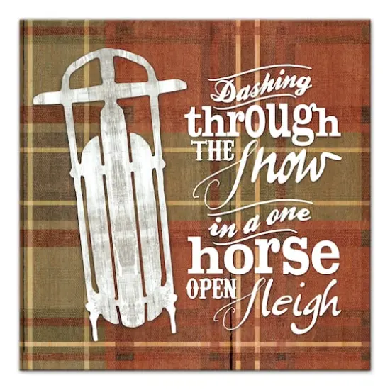 Dashing Through the Snow Canvas Wall Art {1}