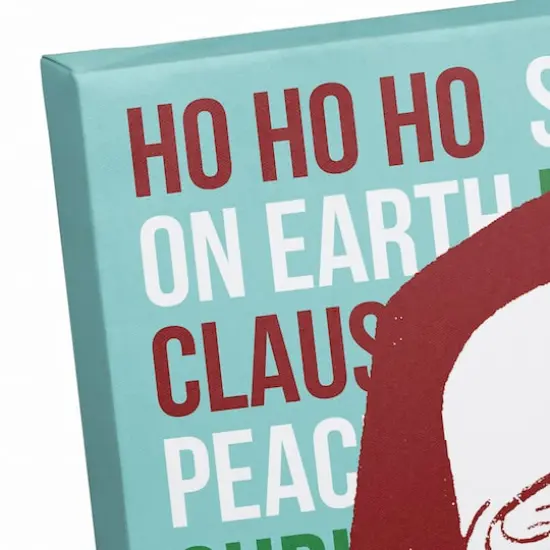 16" x 16" Retro Santa Canvas Wall Art {4}