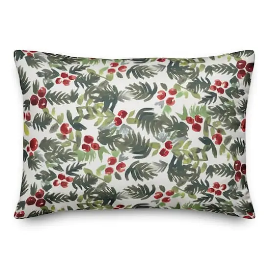 Designs Direct Watercolor Holly 14x20 Throw Pillow {1}