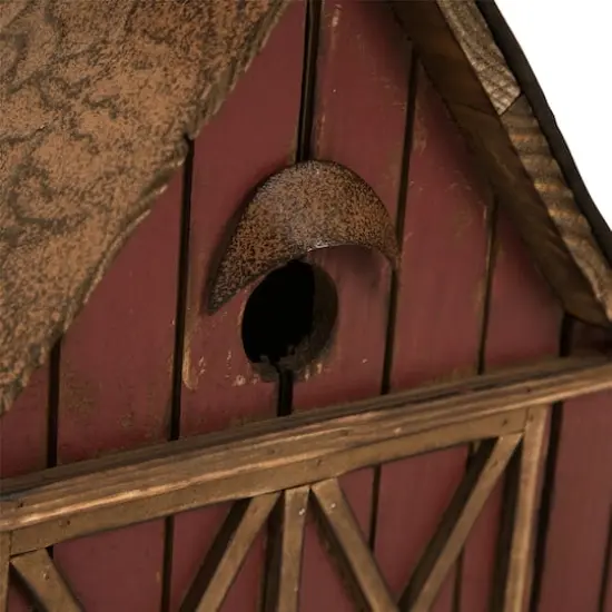 Glitzhome&reg; 20.67" Extra-Large Rustic Wood Barn Birdhouse {2}