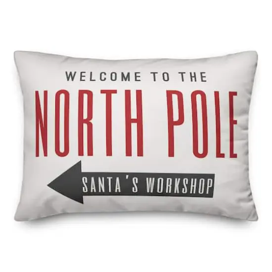 Designs Direct Welcome to the North Pole 14x20 Throw Pillow {1}
