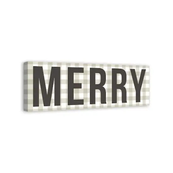 Plaid Merry Canvas Wall Art {4}