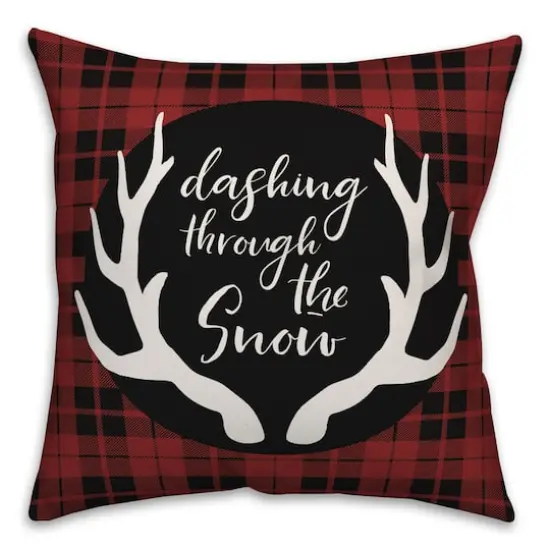 Designs Direct Dashing Through The Snow 18x18 Throw Pillow {1}