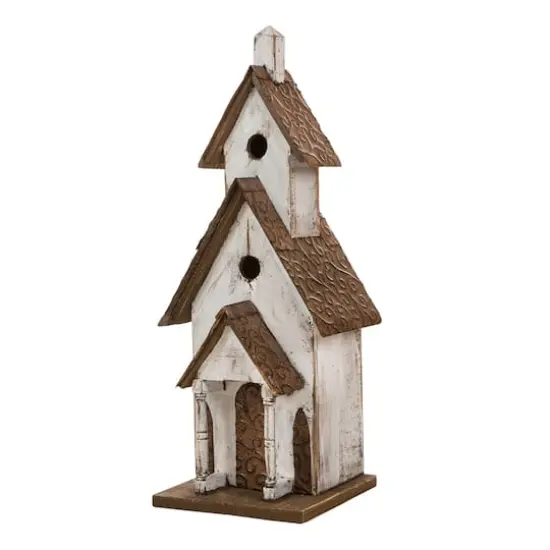 Glitzhome&reg; 23.62" Extra-Large Rustic Wooden Birdhouse {1}