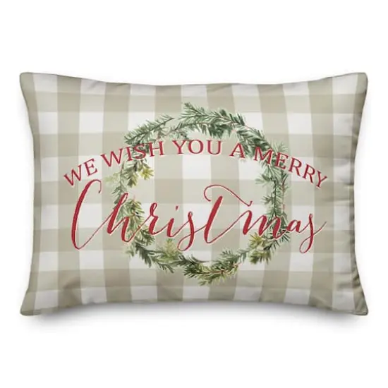 We Wish you a Merry Christmas Throw Pillow {1}