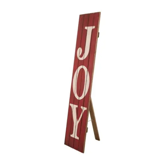 Glitzhome&reg; 42" Joy Christmas Wooden Porch Sign {4}