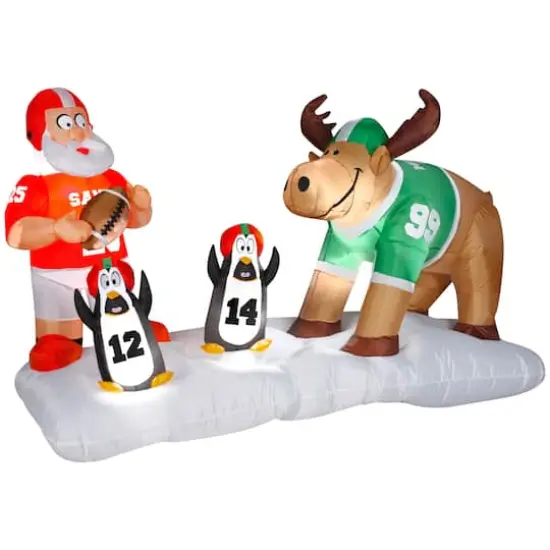 4ft. Airblown&reg; Inflatable Christmas Football Scene {1}