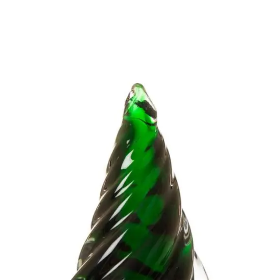 Glitzhome&reg; 8" Table D&eacute;cor Glass Christmas Tree {3}