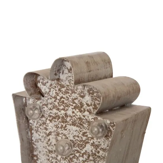 Glitzhome&reg; Christmas Marquee LED Gift Box Stocking Holder {3}