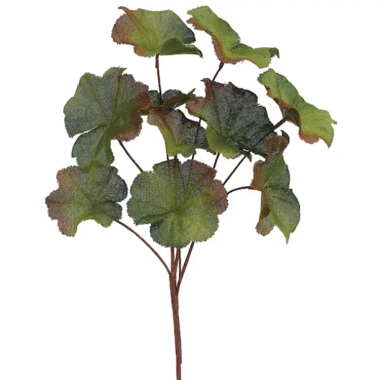 16" Burlap Geranium Leaf Spray  {1}