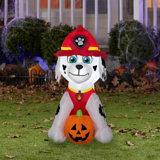 3ft. Airblown&reg; Inflatable Halloween Dog Marshall with Jack-o-Lantern {3}